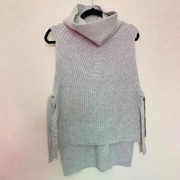 Rare Kit and Ace Turtleneck Sleeveless High Low Knitted Sweater vest size OS - Picture 2 of 13